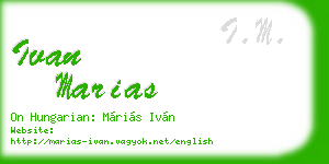 ivan marias business card